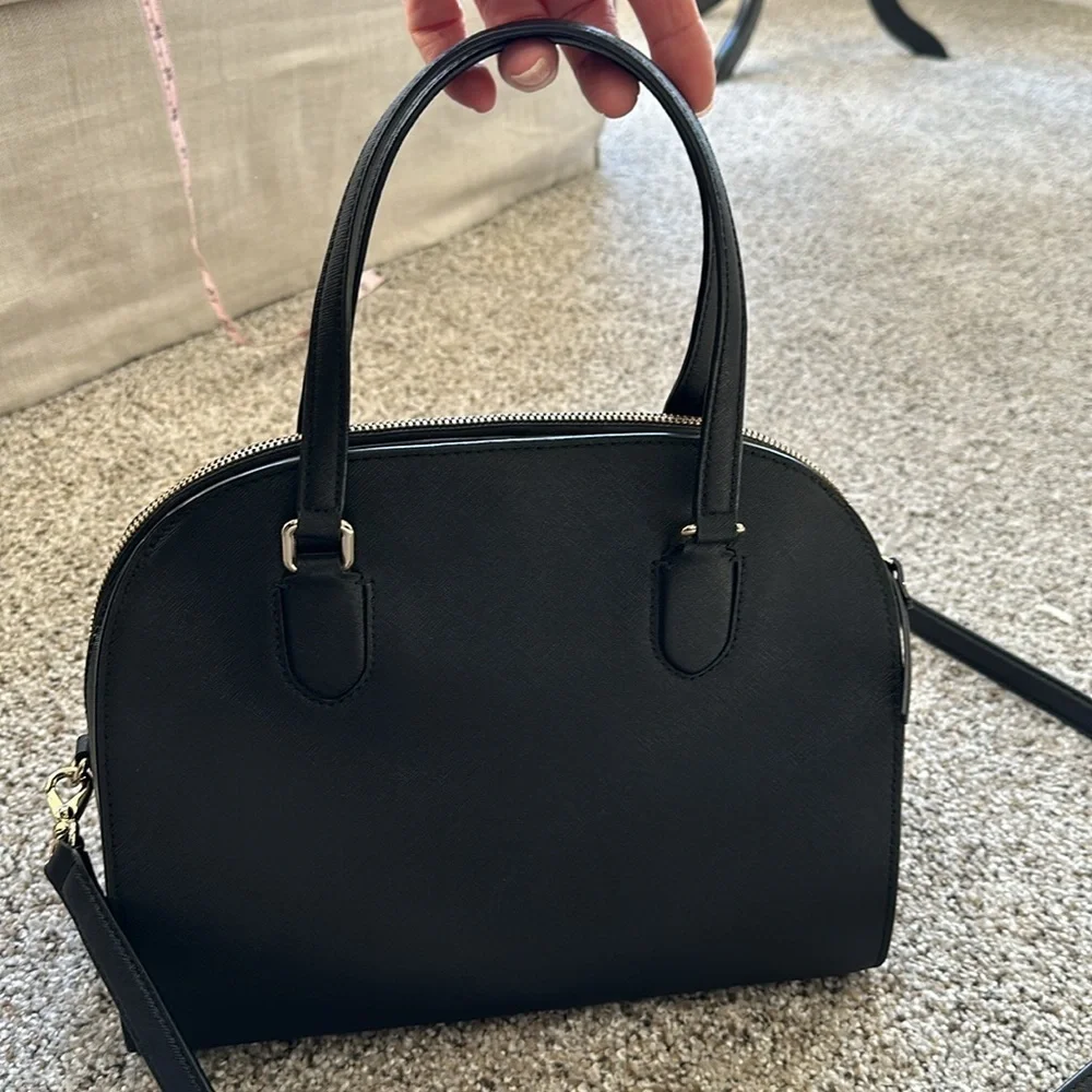 kate spade new york Laurel Way Leather Reiley Satchel, Black, Like New - Picture 5 of 12